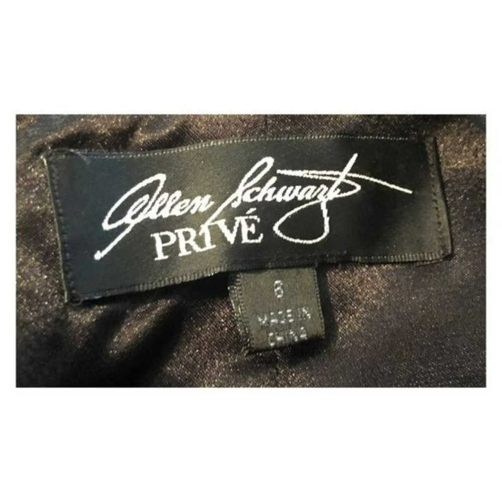 Allen Schwartz Prive One Shoulder Black Dress Size 6 - Picture 7 of 8